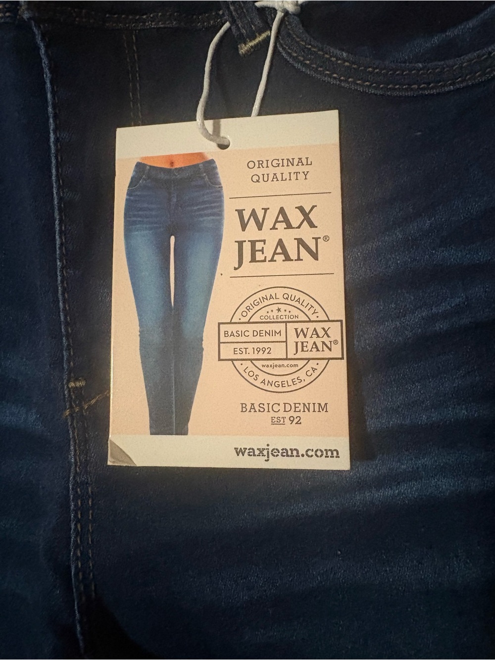 Wax Jean High Waist Skinny Jeans - Dark Blue - Picture 6 of 6